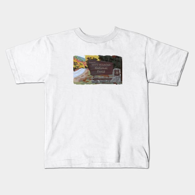 Entering White Mountains Kids T-Shirt by Sci-Emily